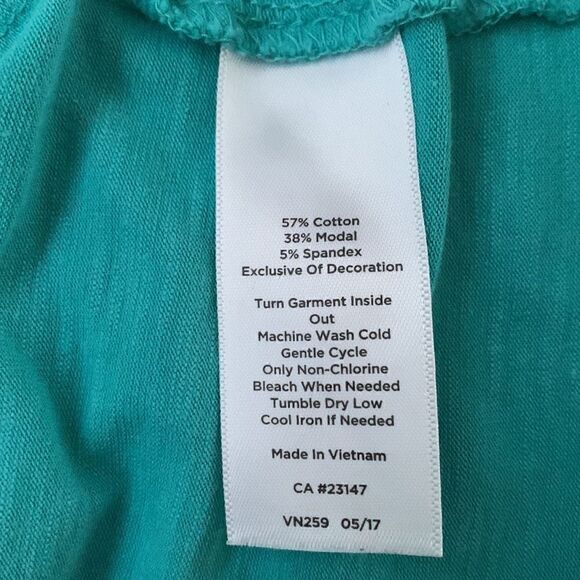 Talbots Long Sleeve Green Top Size L - Picture 4 of 8